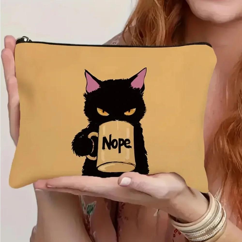 Cat Print Makeup Cosmetic Bag - Picture 1 of 2